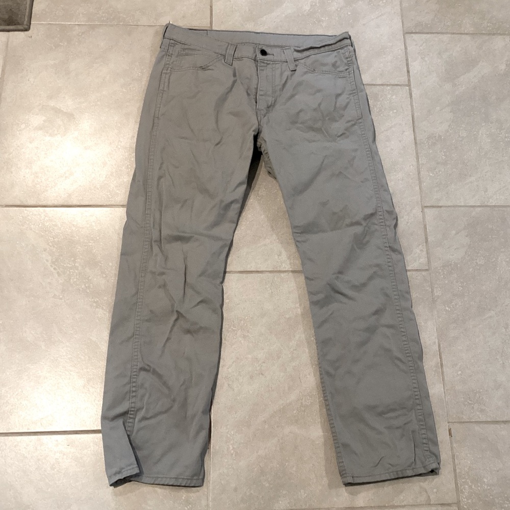 Levi's Gray Chinos Straight Leg Cotton Blend 513